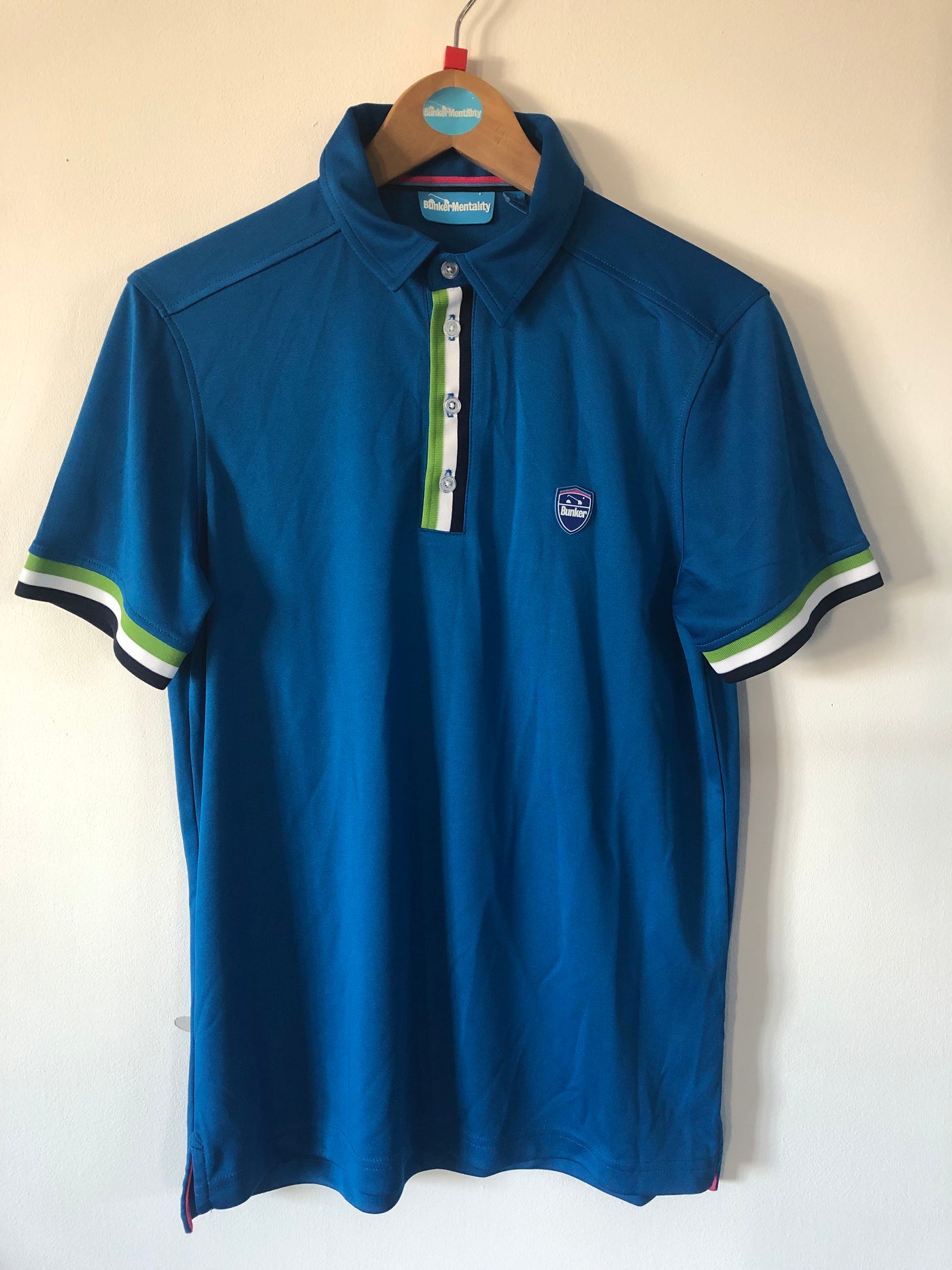 CMAX Tri Stripe Polyester Polo Shirt - Royal Blue - Small (sample)