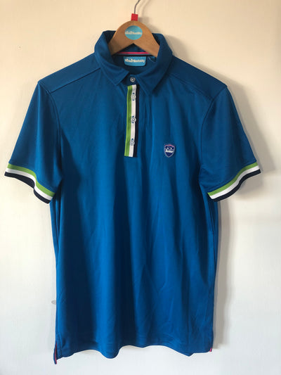 CMAX Tri Stripe Polyester Polo Shirt - Royal Blue - Small (sample)