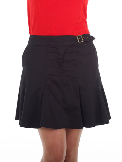 Queen of the Green Black Golf Skort with Buckle Detail